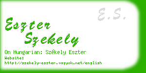 eszter szekely business card