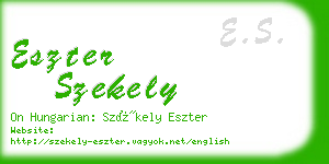 eszter szekely business card